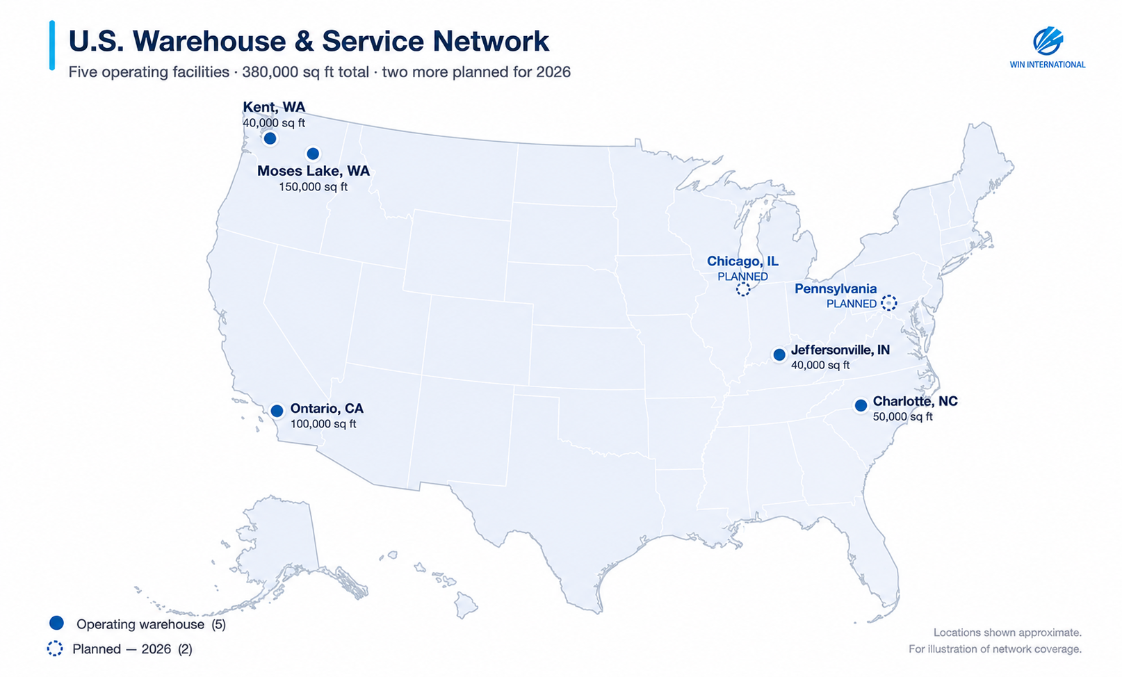 network U.S. Warehouse & Service Network
